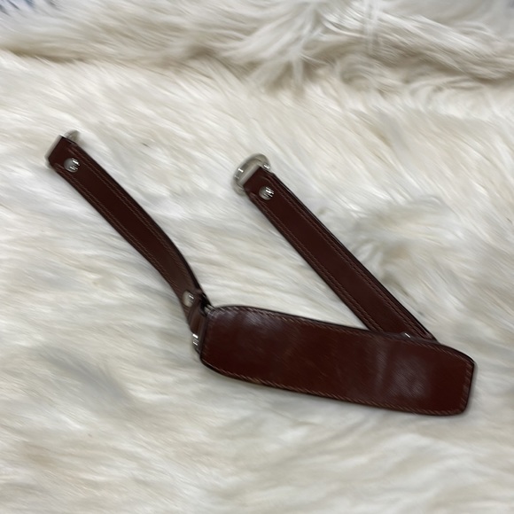 Coach Brown Perforated Leather Satchel - Picture 9 of 9